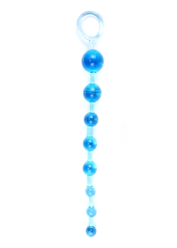 Анальные бусы синие Jelly Anal Beads - 2
