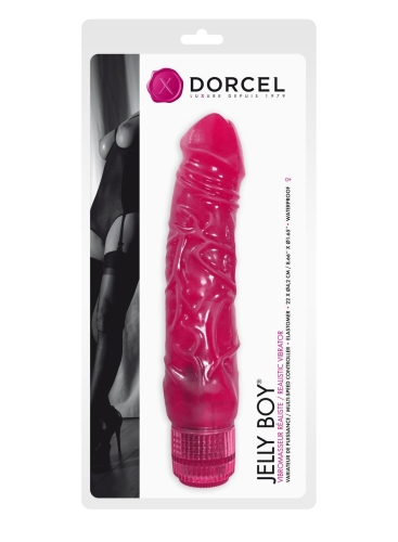 Реалістичний вібратор водонепроникний рожевий Dorcel Jelly Boy - 4