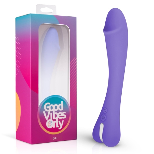 Силиконовый вагинальный вибратор для точки G фиолетовый Good Vibes Only Gili - 1