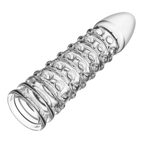 Стимулирующая насадка-презерватив на член прозрачная Meleon - Rosefinch Crystal Wolf tooth sleeve - 3