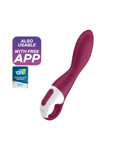 Смарт вибратор силиконовый для стимуляции точки G бордовый Satisfyer Heated Thrill - 1