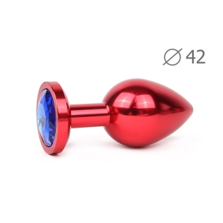 Анальна пробка з синім кристалом RED PLUG LARGE L 93 мм d 42 мм Вага 170г