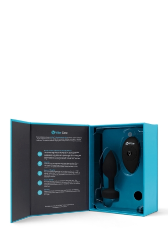 Анальная пробка с камнем с вибрацией B-Vibe для интимных игр с дистанционным пультом управления черная - 10