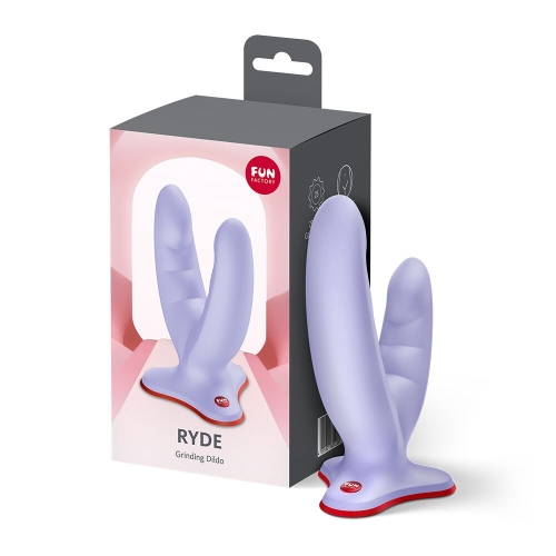 Двойной фаллоимитатор с гибкими стволами фиолетовый Fun Factory RYDE - 6