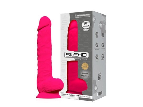 Фалоімітатор двошаровий на присосці рожевого кольору SilexD Kingston Pink - 2