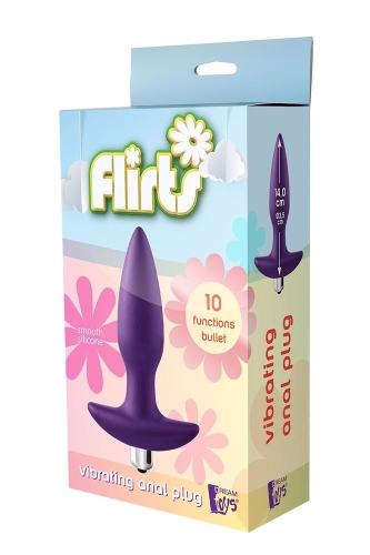 Анальная вибропробка фиолетовая Dream Toys Flirts - 5