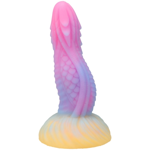 Фэнтезийный фаллоимитатор на присоске розовый Doc Johnson Vac-U-Lock x Fantasy Fuckers Dragon's Tongue - 1