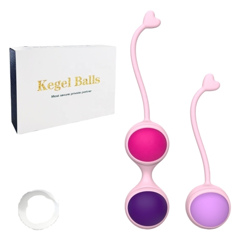Набір рожевий вагінальних кульок з різнокольоровим Every Night Toys Lorinda - 9