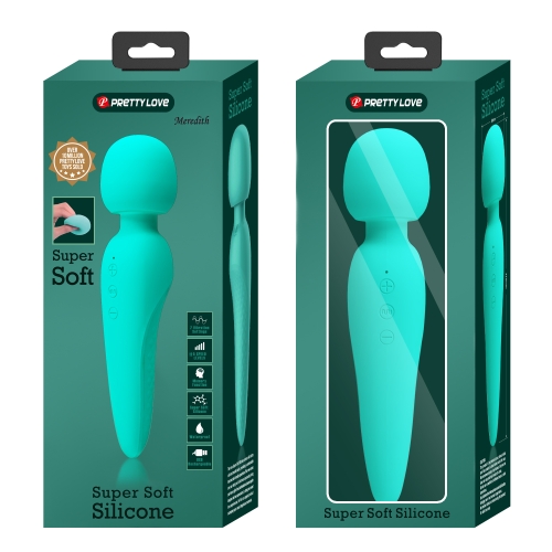 Вібромасажер Ванд у формі мікрофону зеленого кольору Lybaile Pretty Love Meredith USB - 12