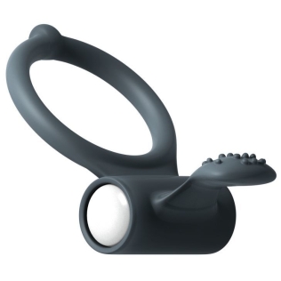 Эрекционное кольцо Marc Dorcel Power Clit Black V2 с вибрацией