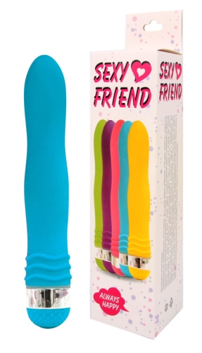 Вибратор вагинальный силиконовый цвет голубой Sexy Friend - 2