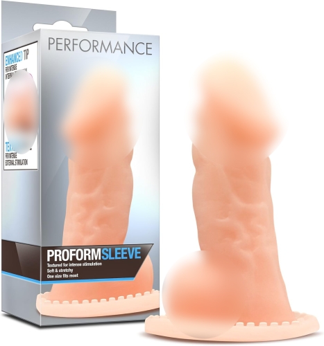 Насадка на член із мошонкою реалістична тілесна Blush Performance - 1