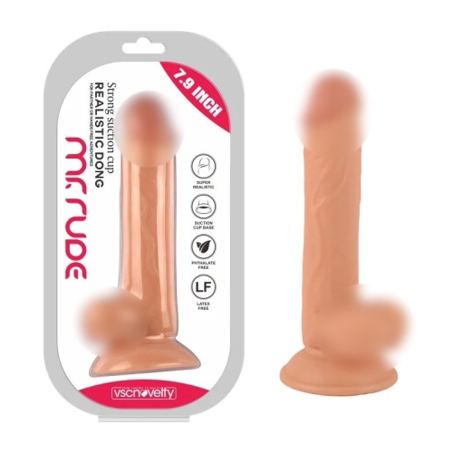 Фаллоимитатор реалистик на присоске Realistic Dong Flesh Mr. Rude 7.9 бежевый - 1