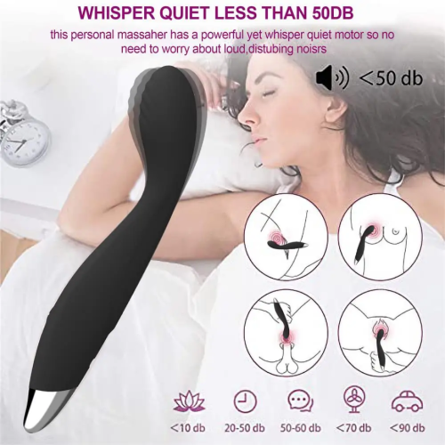 Вагінальний вібратор для точки G чорний Blue massager Flamingo - 5