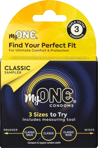 Презервативы разных размеров MyONE Classic Sampler 3 штуки - 1
