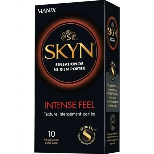 Презервативы с рельефом безлатексные из полиизопрена прозрачного цвета SKYN Intense Feel 10 штук