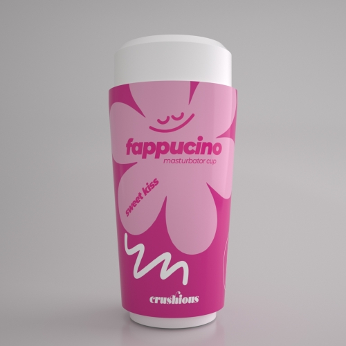 Мастурбатор рот у вигляді склянки кави з кришкою тілесний CRUSHIOUS FAPPUCINO - 2