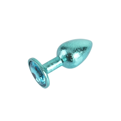 Анальна пробка із кристалом блакитного кольору Chisa Nebula Gem Butt Plug розмір Small - 3