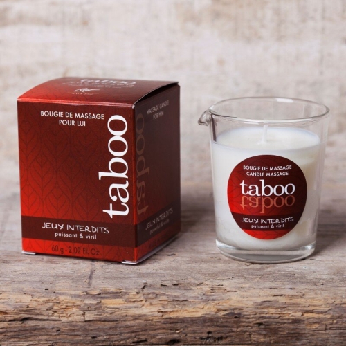 Масажна свічка для чоловіків з ароматом дикого лишайника Ruf TABOO 60 гр - 4