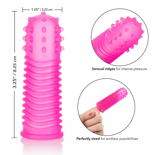 Вібратор на палець Без вібрації рожевого кольору California Exotic Novelties Intimate Play Finger Tingler Pink 2 штуки - 2