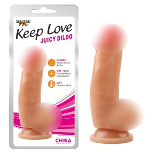 Фалоімітатор реалістичний на присоску бежевий CHISA Keep Love Juicy Dildo