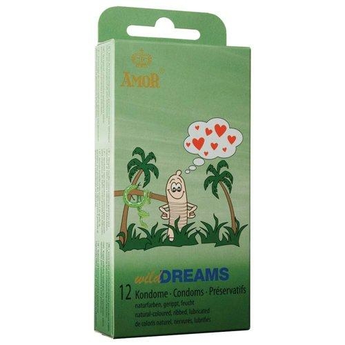Презервативи з ребристою поверхнею Amor Wild Dreams 12 штук - 1