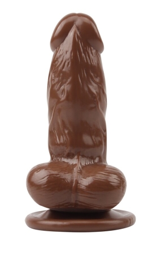 Реалістичний вібратор на присоску коричневий GHISA JUMBO JACK 6 Vibrating Dildo - 4