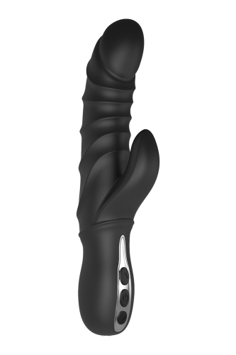 Вібратор із відростком для клітора чорного кольору Dream Toys MIDNIGHT MAGIC TRITON - 1