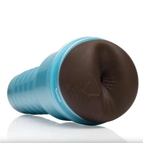 Мастурбатор в колбе анус из киберкожи порноактрера Max Konnor черного цвета Fleshlight - 3