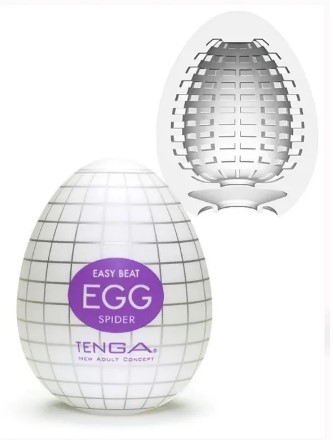 Мастурбатор яйце без вібрації білого кольору Tenga Egg Spider - 1