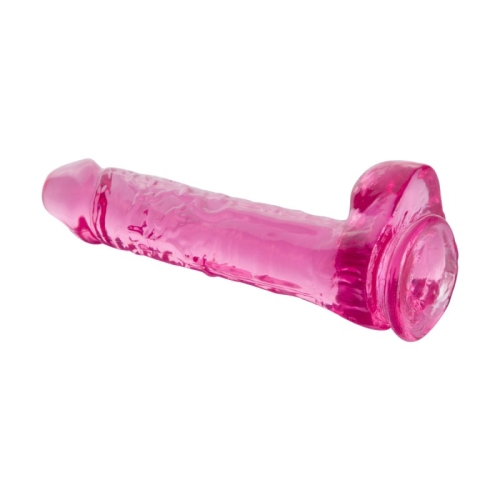 Фалоімітатор реалістичний на присосці рожевого кольору Cnt Crystal Beginner Dildo - 3