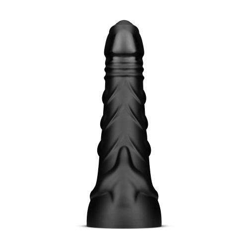 Величезний фалоїмітатор на присосці чорного кольору BUTTR Hawk Curved Anal Dildo - 2