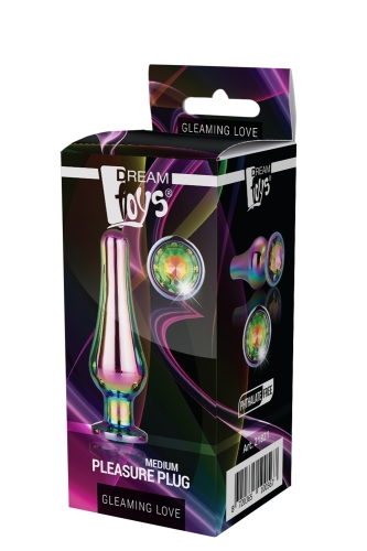 Анальна пробка конічної форми Dream Toys GLEAMING LOVE COLOURED PLEASURE PLUG M - 2