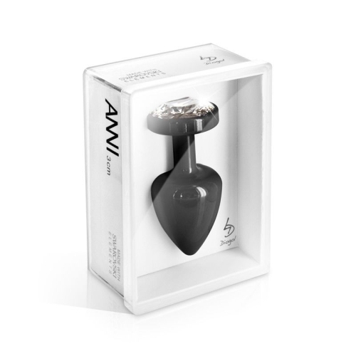Анальна пробка зі стразом Diogol ANNI round black 25мм - 2