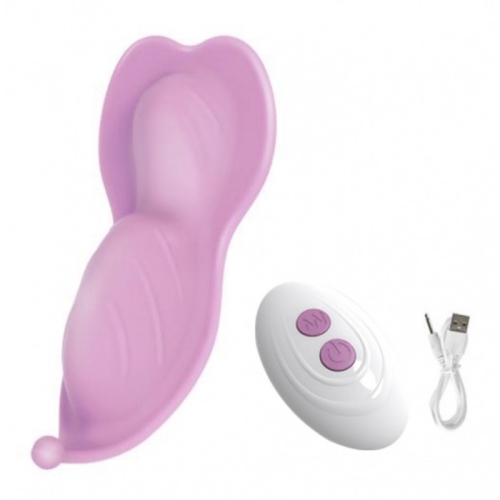 Вібростимулятори в трусики з ПУ рожевий Cnt Secret Tease Panty Vibe - 2