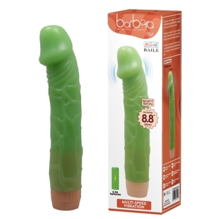 Вібратор реалістичний зелений BARBARA 8.8 Bill MULTI-SPEED VIBRATOR
