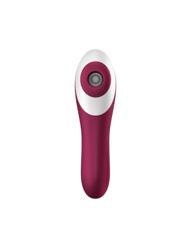 Вакуумний вібростимулятор для клітора силіконовий бордовий Satisfyer Dual Crush - 2