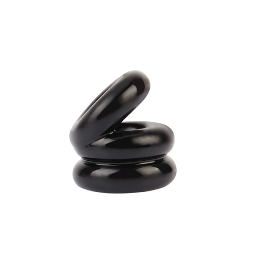 Ерекційні кільця на член чорного кольору Chisa Dual Pleasure Ring - 2