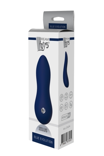 Кліторальний вібростимулятор синій силіконовий BLUE EVOLUTION ZELUS - 2