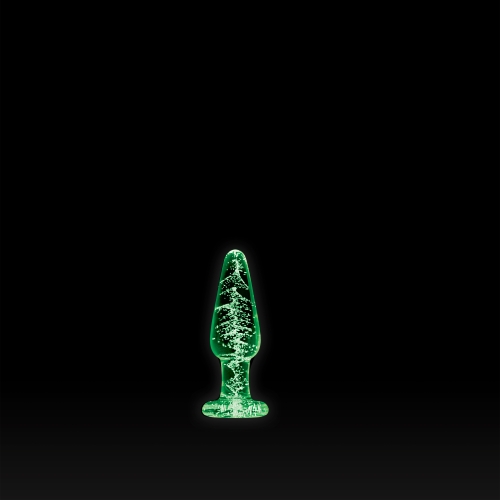 Анальна скляна пробка прозорого кольору NS Novelties Firefly glass tapered plug small - 2