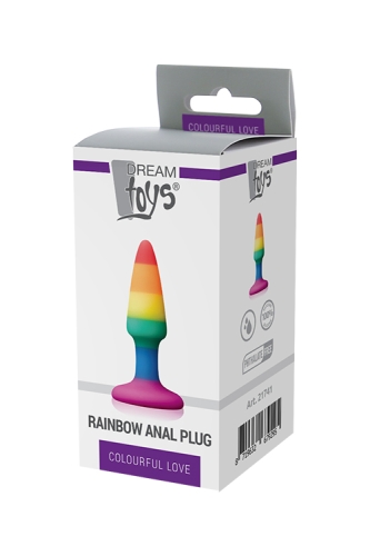 Анальная пробка цвета радуги DREAM TOYS COLOURFUL LOVE - 2