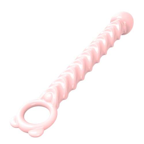 Анальні намиста ребристої форми тілесні Meleon Intimate Anal Beads - 6