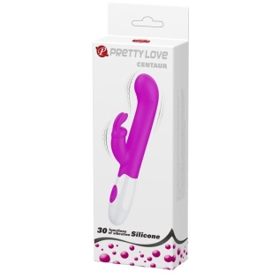 Вибратор-кролик для вагинально клиторальной стимуляции розовый Pretty Love CENTAUR RABBIT VIBRATOR