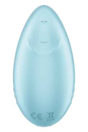 Клиторальный стимулятор с управлением со смартфона голубого цвета Satisfyer Tropical tip - 5