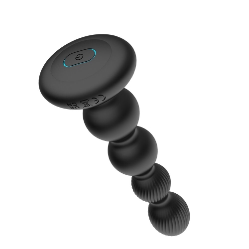Анальный вибратор шарообразный черного цвета Nexus Tornado Probe Edition размер Large - 4