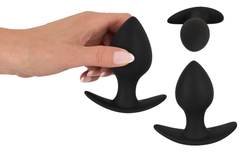 Набір із 3 анальних пробок чорного кольору Black Velvets Anal-Trainer-Set - 5