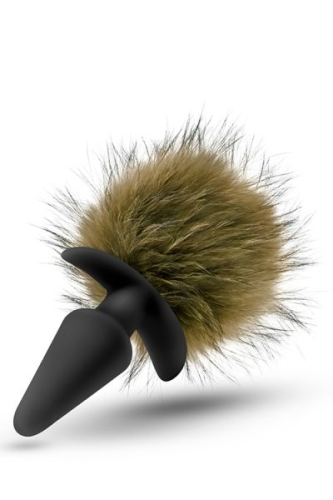 Анальна пробка з жовтим хвостиком кролика POM PLUGS BROWN - 4