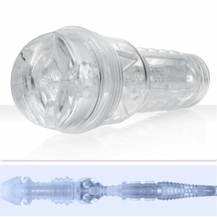 Мастурбатор у колбі анус із кібершкіри прозорого кольору Fleshlight Ice Butt Crystal