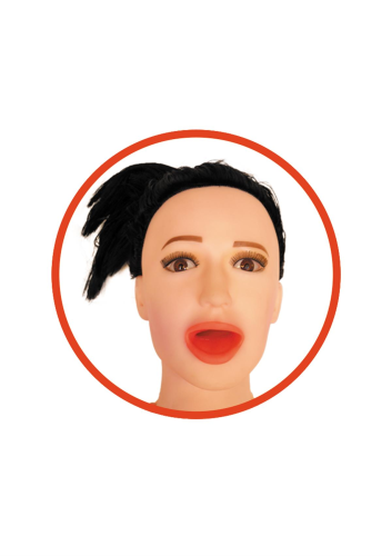 Надувная кукла для секса с вставкой из киберкожи и вибростимуляцией BOSS ANGELINA 3D - 8