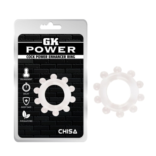 Ерекційне кільце для члена прозорого кольору Chisa Cock Power - 1